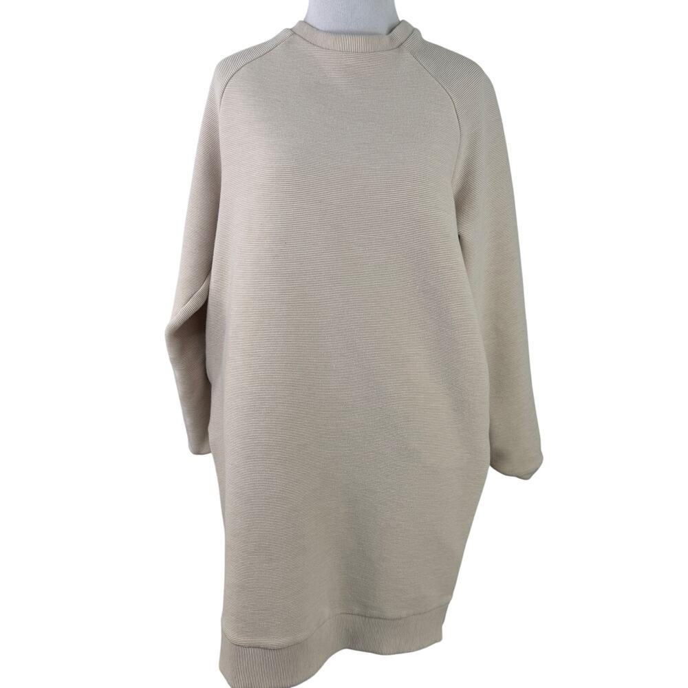Varley Women's Cream Oatmeal Albret Lounge Sweater Dress Size Large